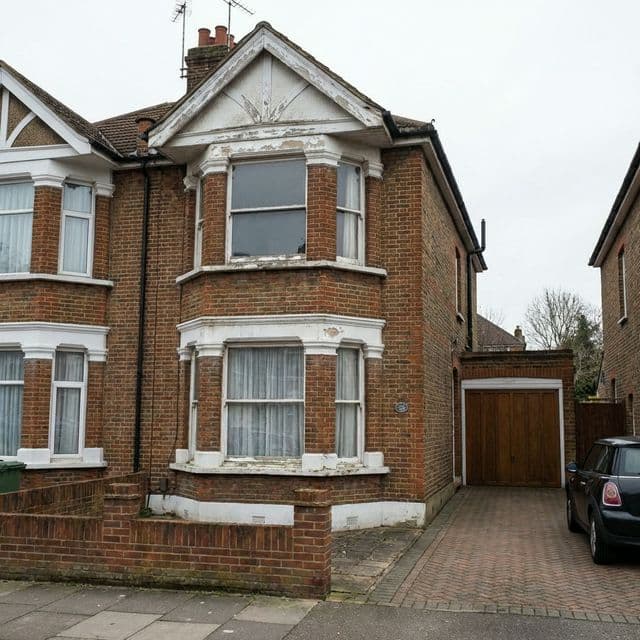 Before painting: Suburban Semi Exterior Makeover in Barking in Barking, London