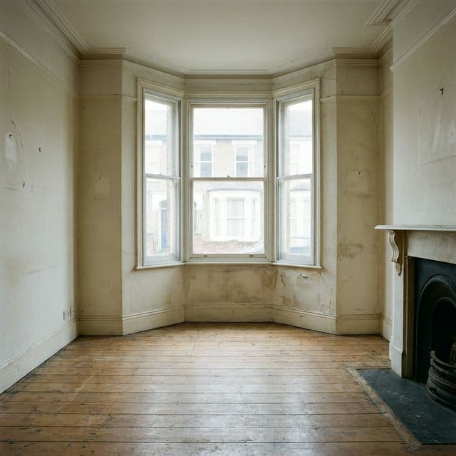 Before painting: Victorian Terrace Full Restoration in East Ham, London